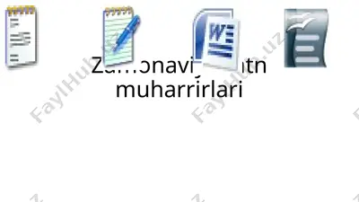 zamonaviy matn muharrirlari — PPTX