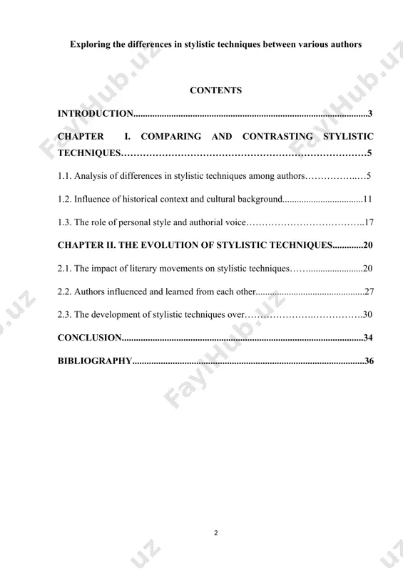 focus. to investigate how each author's personal experiences, cultural background, and historical context influence their choice of stylistic techniques. additionally, to consider the impact of these techniques on reader engagement, interpretation, and the overall literary impact of each author's work. actuality of the course work: when comparing and contrasting stylistic techniques among authors, it is crucial to consider the various factors that influence their unique approaches. these factors include the influence of historical context and cultural background, the role of personal style and authorial voice, and the evolution of stylistic techniques over time. the influence of historical context and cultural background is significant in shaping an author's stylistic techniques. authors often write within the framework of their society, reflecting the values, beliefs, and norms of their time. for instance, the works of jane austen and charles dickens are steeped in the social and cultural conventions of 19th-century england, while the …