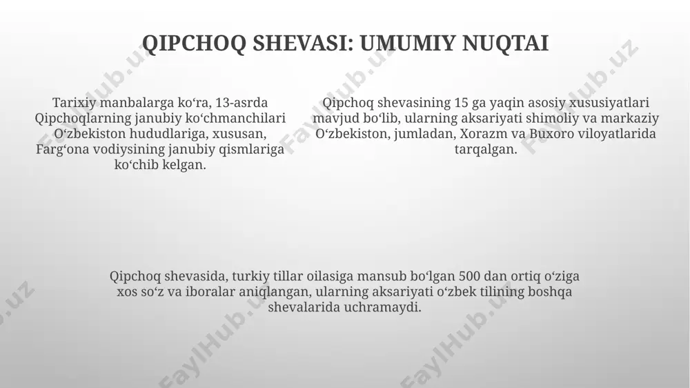 o‘zbek tilida qipchoq shevasi taqdimoti - Page 5