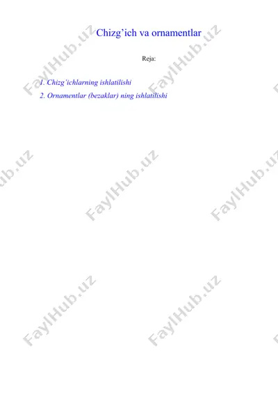 chizg’ich vа оrnаmеntlаr — DOCX