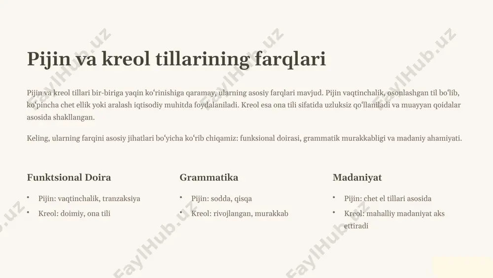 pijin va kreol tillari: kirish - Page 5