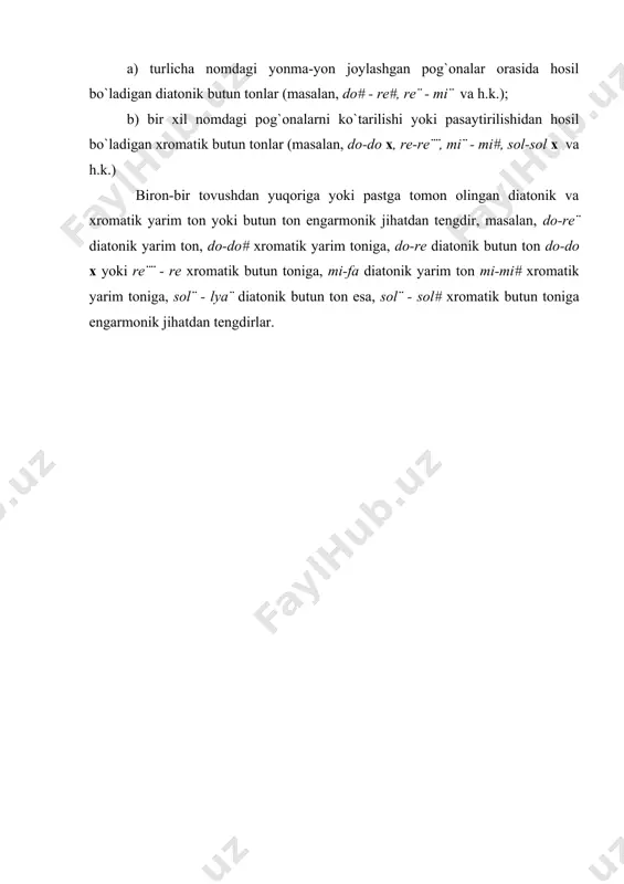 diatоnik va хrоmatik yarim tоn va butun tоnlar - Page 4