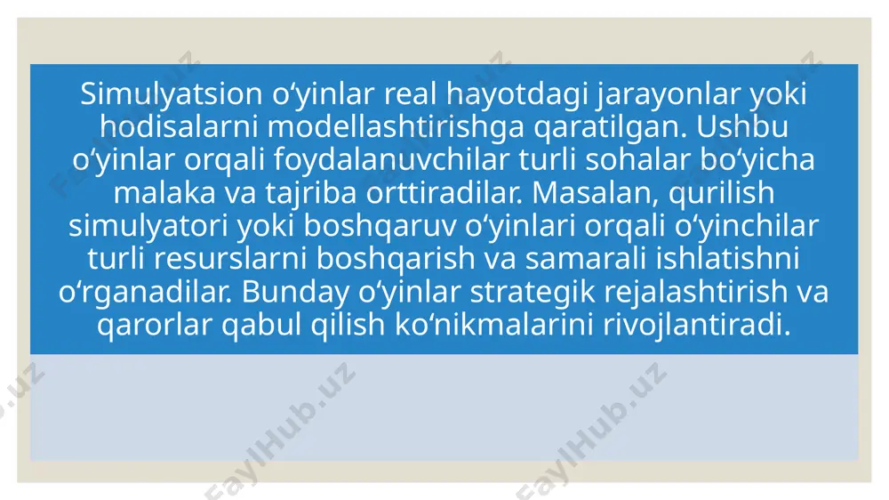 texnologik o’yinlar klassifikatsiyasi - Page 5