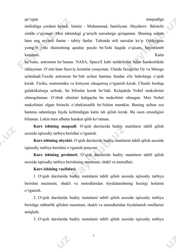 rahbarlik qilishda maktab, oila va jamoatchilik hamkorligida bolalarni tarbiyalash shakl, metod va vositalarni belgilash. kurs ishining tuzilishi. kirish, 2 bob, 4 qism, xulosa va adabiyotlar ro‘yxatidan iborat. i.bob. boshlang‘ich sinf o‘quvchilarini tez o‘qishga o‘rgatishda o‘qituvchi qo‘llaydigan usullar. 1.1 boshlang‘ich sinf o‘quvchilarida tez o‘qish malakalarini rivojlantirish usullari to‘g‘ri o‘qish va o‘qitish katta san’at. to‘g‘ri o‘qish so‘zning uzun- qisqaligiga, o‘quvchining so‘z boyligiga, ya’ni so‘zning leksik ma’nosini qanchalik bilishishga hamda so‘zning bo‘g‘in va morfemik tarkibiga bog‘lik. o‘quvchilar ko‘pincha quyidagi sabablarga ko‘ra xatoga yo‘l qo‘yadilar: 1. so‘zni talaffuz qilish bilan uning ma’nosini tushunish o‘rtasida ruxta sintez bo‘lmagani uchun bola so‘zning oldin tovush tomonini ko‘radi, uni talaffuz qilishga oshiqadi. so‘zning ma’nosini esa e’tiboran chetda qoldiradi. 2. so‘z ko‘p bo‘g‘inli bo‘lib, bola uni oldin eshitmagan bo‘lsa, xatoga yo‘l qo‘yadi. 3. so‘zning ma’nosini bilmaslik tufayli xatoga yo‘l qo‘yadi. 4. tez o‘qiyman deb xatoga yo‘l qo‘yadi. 5. to‘g‘ri o‘qish yorug‘likka va yorug‘likning tushishiga ham bog‘liq. 6. undosh tovush …