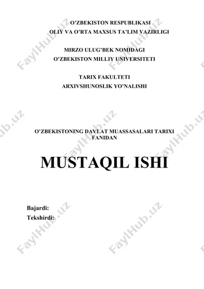 qoraxoniylar davrida harbiy boshqaruv — DOCX