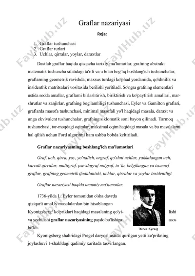 graflar nazariyasi — DOC