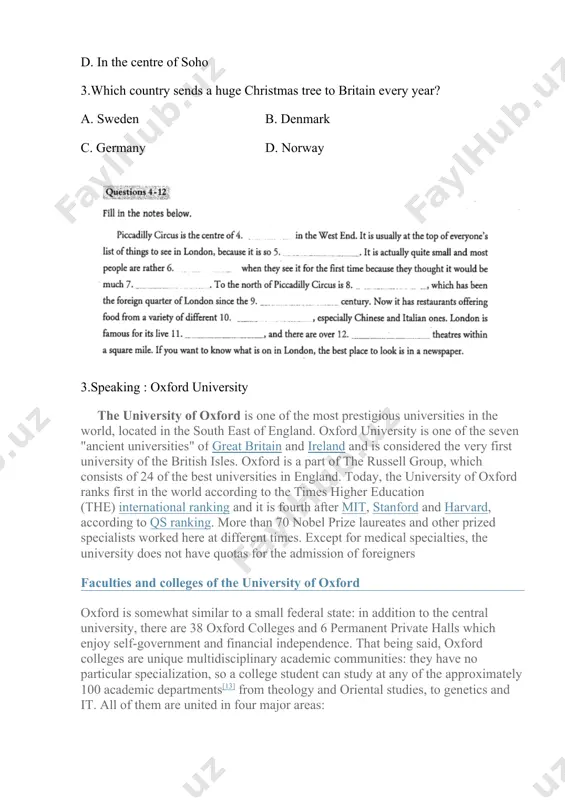 l federal state: in addition to the central university, there are 38 oxford colleges and 6 permanent private halls which enjoy self-government and financial independence. that being said, oxford colleges are unique multidisciplinary academic communities: they have no particular specialization, so a college student can study at any of the approximately 100 academic departments[13] from theology and oriental studies, to genetics and it. all of them are united in four major areas: · humanities; · social sciences; · mathematical, physical and life sciences; · medicine. in any scientific field, oxford usually does not place lower than tenth in international ratings[14]. the university also has the department for continuing education, which offers online or part-time courses, summer schools, continuing education programs, etc. there is a division of roles between the central university and its departments: · organization of admission. the university oversees the admission process at all levels of training. however, …
