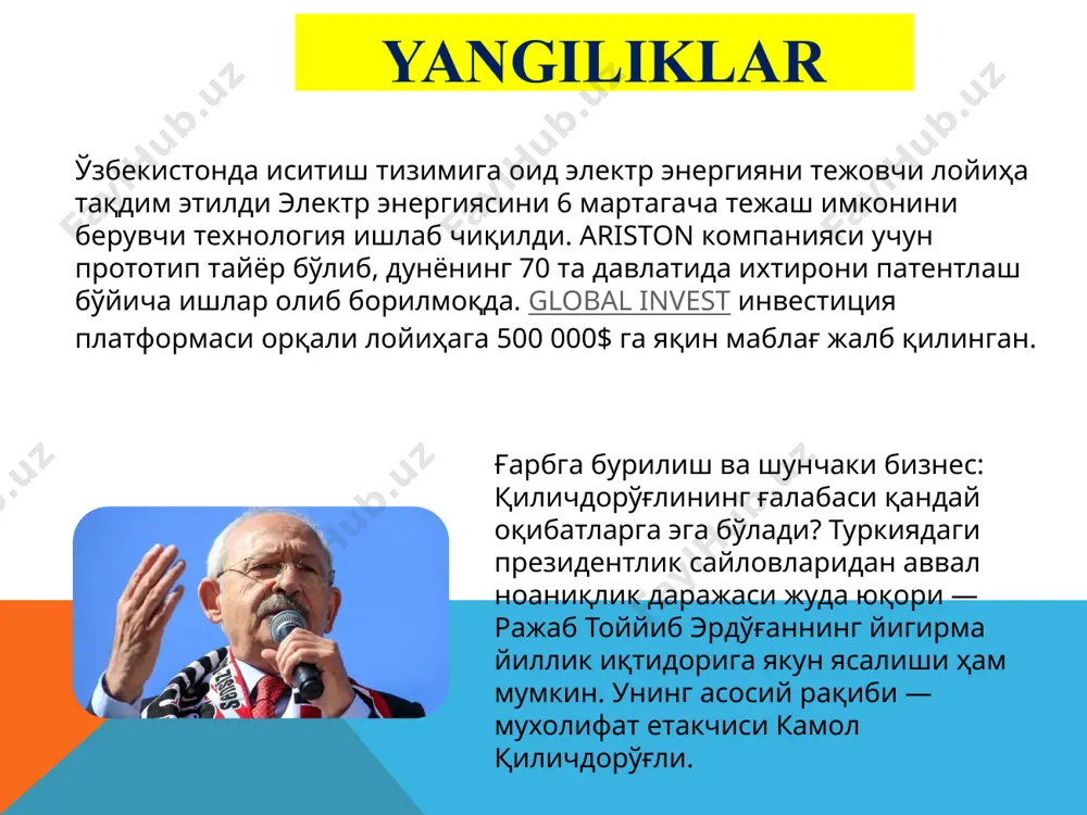 nday farq qilishlari kerak? 3. buni maksimal samaradorlik bilan qanday amalga oshiraman? biznes-modellashtirish asoslari “friskati yo‘riqnomasi” biznes-modelning tanlanma ta’riflari muallif,-yil ta’rif timmers, 1998 biznes-model o‘zida biznesning turli ishtirochilari va ularning biznes jarayonlardagi o‘rnini;biznesning turli ishtirokchilari uchun potensial navflilik; daromad olish manbalarini batafsil bayon qilib beruvchi mahsulot, servis va axborot oqimlarining o‘ziga xos “arxitektura”sini ifoda etadi amit&zott, 2011 biznes-model “biznes-imkoniyatlardan foydalanish orqali qiymat yaratish maqsadida qurilgan xo‘jalik faoliyati aktlarining mazmuni, tuzilmasi va ularni boshqarish jarayonlari”ni ifoda ettiradi chesbrough& rosenbloom, 2002 biznes-model o‘zida “texnik imkoniyatlarni iqtiso­diy qiymatning amalga oshishi bilan birlashtiruvchi evristik mantiq”ni ifodalaydi “friskati yo‘riqnomasi” biznes-modelning tanlanma ta’riflari magretta, 2002 biznes-modelllar – bu “korporatsiyalar faoliyatining mantig‘ini bayon qilib beruvchi tarixdir. yaxshi biznes-model piter drukerning azaliy savollariga to‘laqonli javob beradi: iste’molchilar kimlar? iste’mol qiymati qanday bo‘lishi kerak? u shu bilan birgalikda har bir boshqaruvchi beradigan quyidagi savollarga ham javob berishi kerak: biz bu biznesda qanday qilib pul ishlab topamiz? ma’lum narxlar bo‘yicha …