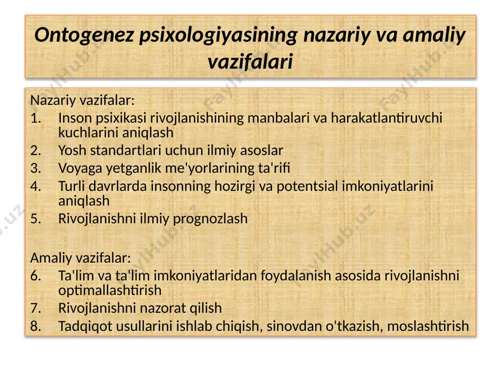 ontogenez psixologiyasining rivojlanish tarixi - Page 4