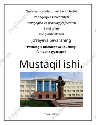 psixologik maslaxat va kouching — DOC