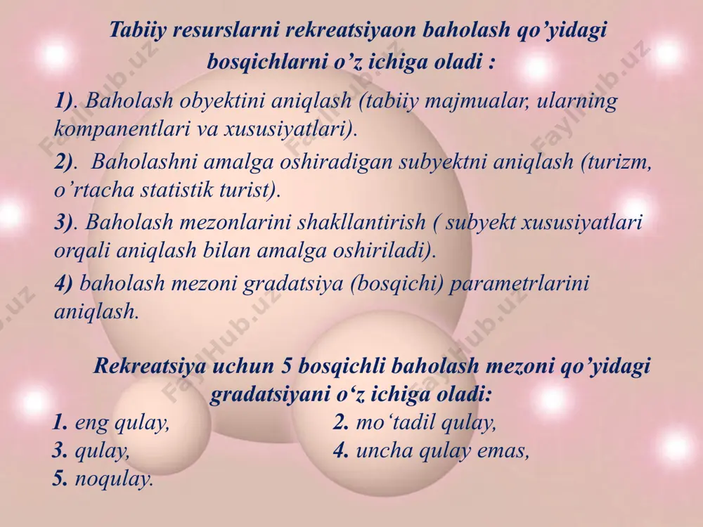 rekreatsiya resurslaridan unumli foydalanish va ularni muhofaza qilish - Page 5