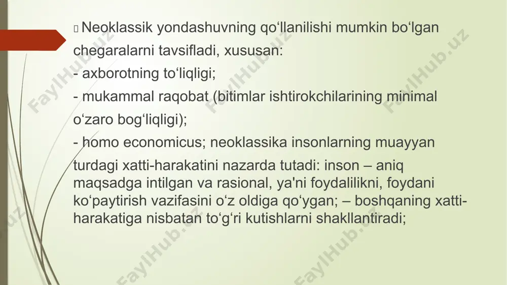 fikr talablari o‘rtasidagi murosani topishni nazarda tutadi. ushbu ikki kelishuv o‘rtasidagi murosaga boshqa misol – ko‘r-ko‘rona iste’mol, bunda shaxs o‘z iste’mol tanlovida tovar yoki xizmatni iste’mol qilishdan foydalilikni oshirishni emas, balki u iste’mol qilish tufayli qo‘lga kiritadigan hurmatga erishishni ko‘zlaydi. bozor ishtirokchilarining o‘zaro kelishuvlar bo‘yicha xatti-harakatlari normasi kelishuvlar xili xatti-harakatning asosiy normasi kelishuv predmeti axborot manbai vaqt (hozir, o‘tmish va kelajak) faoliyat sohasi (misol) bozor boshqa shaxslar ehtiyojlarini qon-dirish orqali foydalilikni oshirish tovar va pul narx hozirgi vaqtni nazarda tutish klassik bozor industrial ishlab chiqarish uzluksizligi, hamkorlikni texnologiya talablariga bo‘ysundirish orqali ta’minlaydi texnologik jihozlar standartlar bitimlar kelgusini hozirgi davrga aks ettirish harbiy-sanoat majmui an’anaviy an’analarning takrorlanishini ta’minlaydi; kattalik tamoyili o‘tmishga xos bo‘lgan buyumlar odatlar, an’analar bitimlar o‘tgan davrni aks ettirishi hisoblanadi oila fuqarolik jamoaviy manfaatlarga bo‘ysunish, mo‘ljal – pareto optimum ijtimoiy boylik qonun hozirgi davrni nazarda tutish siyosiy hayot ijtimoiy fikr mashhurlikka erishish, jamoat e’tiborini jalb etish nufuzli buyumlar duv-duvlar …