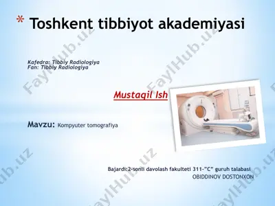 kompyuter tomografiyasi — PPTX