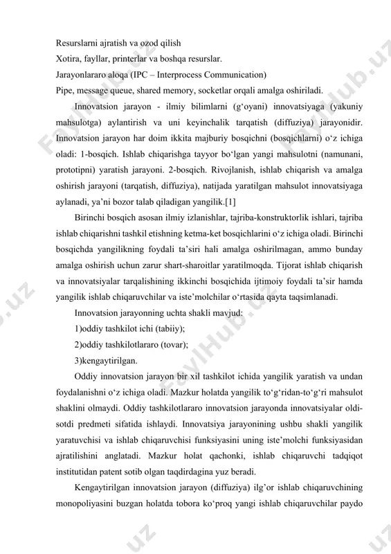 i. shu bilan birgalikda ishlab chiqarilayotgan mahsulotning iste’mol xususiyatlarini yaxshilash uchun raqobat orqali o‘z hissasini qo‘shadi. diffuziya - bu allaqachon o‘zlashtirilgan va yangi sharoitlarda yoki oldin qo‘llaniladigan yangilikning tarqalishi. j.shumpeterning innovatsiya nazariyasiga ko‘ra, innovatsiyalarning diffuziyasi - ko‘proq foyda kutib, innovatordan keyin yangiliklarni kiritadigan taqlidchilar sonining kümülatif ko‘payish jarayonidir. j.shumpeter super-daromad kutishni innovatsiyalar qabul qilishning asosiy harakatlantiruvchi kuchi deb hisoblaydi. innovatorlar va taqlid qiluvchilar innovatsion jarayonning asosiy sub’ektlari hisoblanadi.[2] innovatorlar - taqlid qiluvchilar. innovatsiya ustasini yarating va yangilikni amalga oshiring. innovatorlar - ilmiy va texnik bilimlar generatori, yangilik yaratuvchilari, individual ixtirochilar, tadqiqot tashkilotlari bo‘lishi mumkin. ular ixtirolardan foydalanganlik uchun daromadning bir qismini olishadi. dastlabki qabul qiluvchilar - bu iloji boricha tezroq bozorga surish orqali qo‘shimcha foyda olishga intiladigan erta o‘zlashtiruvchilar. ular “dastlabki qabul qiluvchilar” tashkilotlar deb nomlanadi. dastlabki ko‘pchilik - bu ishlab chiqarishda innovatsiyalarni boshlab bergan va ularga qo‘shimcha foyda keltiradigan kompaniyalardir. laggards - yangiliklardan orqada qolayotgan kompaniyalar bo‘lib, allaqachon eskirgan …