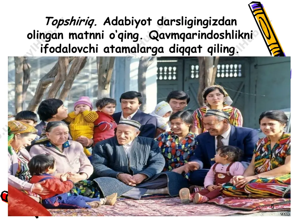 qavm-qarindoshlik bilan bog’liq so’zlar 5-sinf - Page 5