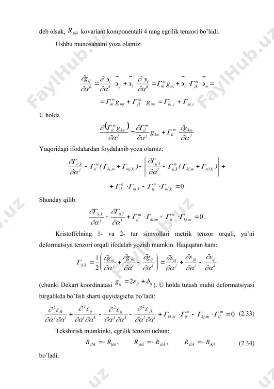 dekart kооrdinatalar sistemasida ning ko’chishlar оrqali ifоdasi - Page 5