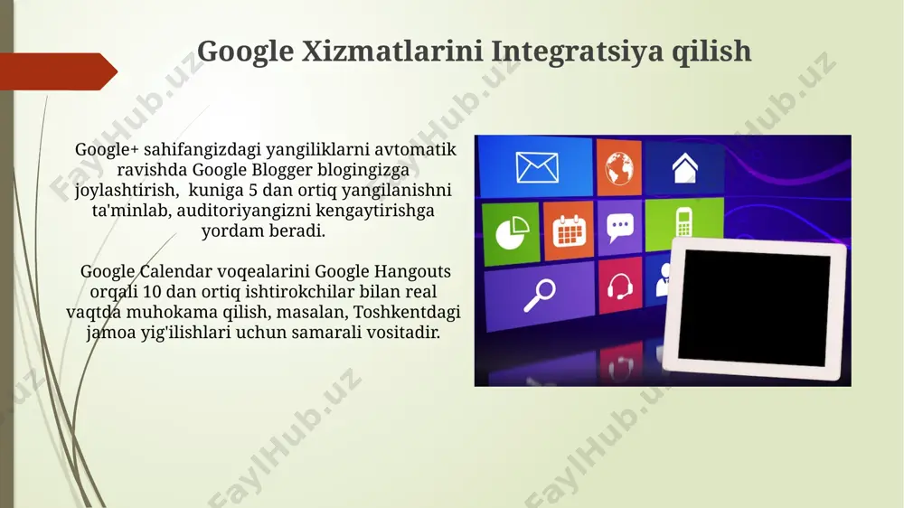 google xizmatlari (google kalendar, google hangouts, google+ va blogger) - Page 4