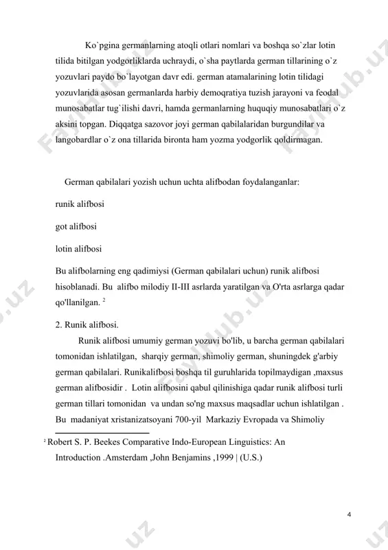 rganishlarga qaraganda runik sehrli tumorlar kabi narsalarni yaratish uchun ishlatilgan, , lekin runik yozuv lotin va grek kabi boshqa yozuv sistemalariga qaraganda , tabiatdan sehrlidir.runes soni turli german tillarida turlicha. katta runik 24 belgilaridan iborat bo'lib, yosh runik, skandinaviya varianti alifbo 16 harfga qisqartirildi. kontinental nisbatan, soni angliyada runik keng edi, yangi tovushlar paydo bo'lib, yangi runiklar qo'shildi. aslida anglo-sakson futhark 28 harfdan iborat edi, 33 taga oshirilishi uchun . na materikda , na britaniyada runik kundalik yozish yoki she'r va nasriy asarlarni yozish uchun ishlatilmagan . ularning asosiy vazifasi obyektlarda qisqa yozuvlarni, ko'pincha ularga maxsus kuch berish yoki magiyani bildirgan. britaniyada ikki eng yaxshi ma "lum yozuvlar erta eski ingliz bo" lgan yozma yozuvlar. ulardan biri "frantsuzlar qutisi" deb nomlangan qutidagi yozuv”, boshqa ruthwell qishlog'i yaqinidagi tosh xochda topilgan qisqa matn, " ruthwell xochi” sifatida ma’lum. har ikki yozuvlar eski nortumbriya lahjasida bo'lgan runlarning kelib chiqishi gumon masala. runiklarning …