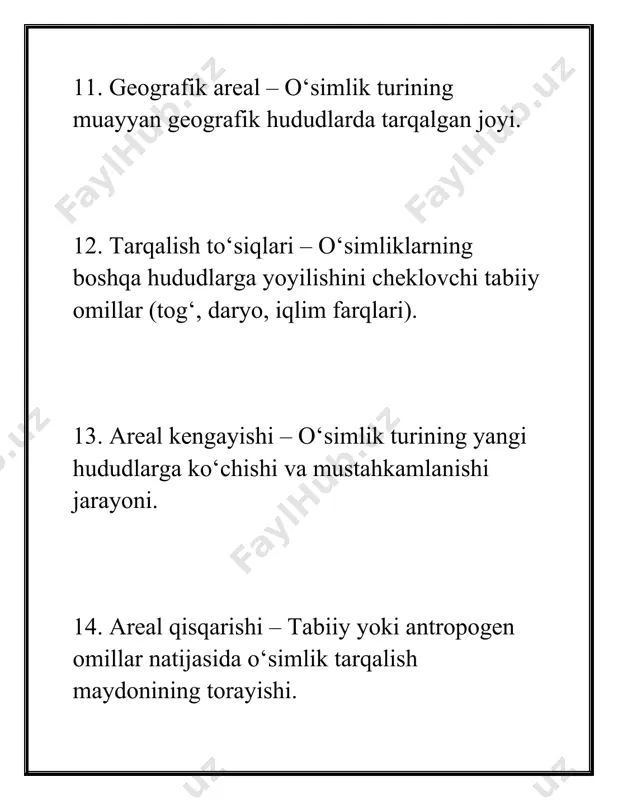 botanika fanidan mustaqil ish: arealning turlari - Page 5