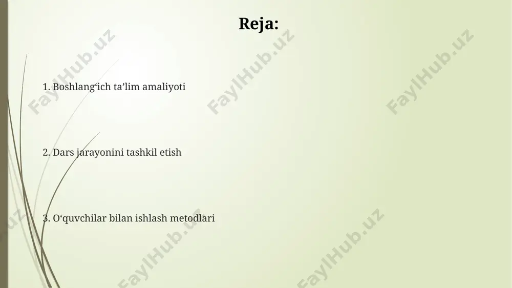 larni belgilaydi. baholash va hisobot har bir o'quvchi yiliga kamida 4 marta — har chorakda yakuniy baholash va hisobotlarga asoslanadi va bu hisobotlarga o'quvchining faolligi, mustaqil ishlari va sinf ishlarida ishtiroki kiritiladi. maktablar tomonidan taqdim etiladigan hisobotlar, o'rtacha ballar, o'quvchilarning rivojlanish darajasi va darslarga qatnash darajasi kabi 10 dan ortiq ko'rsatkichlarni o'z ichiga oladi, bu esa ta'lim sifatini baholashga yordam beradi. baholash va hisobot jarayonida o'quvchilarning 50% dan ortig'i yaxshi va mukammal baholarga ega bo'lsa, o'qituvchi o'zining dars berish metodikasi samaradorligini yuqori deb baholaydi. innovatsion usullar boshlangʻich sinflarda 21-asr koʻnikmalarini rivojlantirishga qaratilgan loyihalar usuli, oʻquvchilarning muammo yechish, hamkorlik va ijodiy fikrlash qobiliyatlarini 30% ga oshiradi. interfaol oʻyinlar va taqdimotlar orqali bilim berish, oʻquv jarayonini 2 barobar qiziqarli va samarali qilib, oʻquvchilarning faol ishtirokini ta’minlaydi. aqlli doskalar va onlayn resurslardan foydalanish, 5-10 yoshli bolalar uchun bilim olish imkoniyatlarini kengaytirib, individual yondashuvni ta’minlaydi. muammolar va ularning yechimlari soʻz muammolari boʻyicha oʻrtacha 20 …