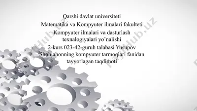 mobil internet tarmoqlari — PPTX