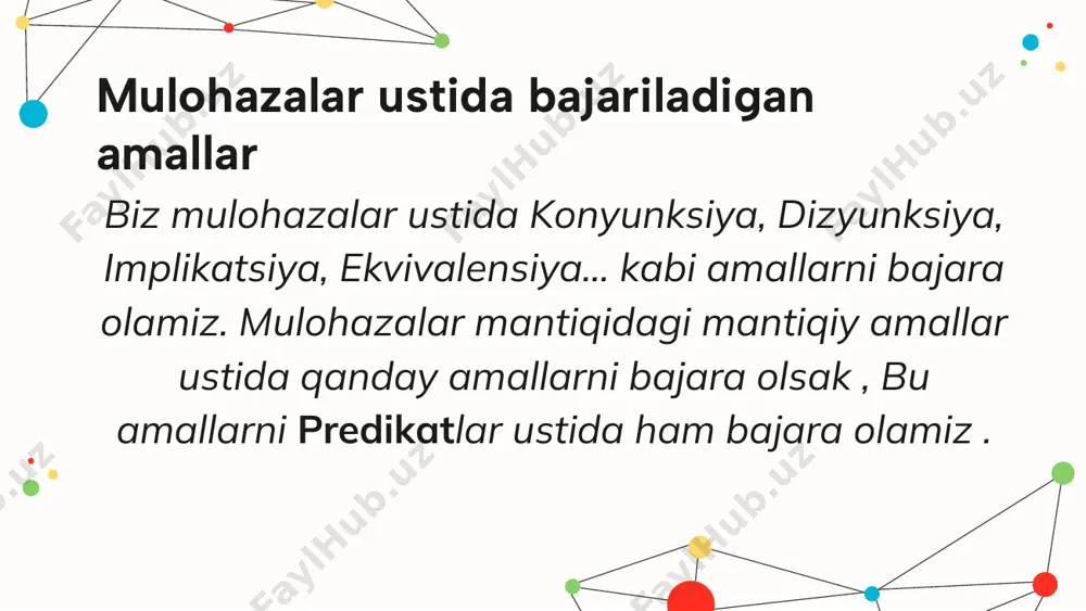 kvantorlar. predikatlar mantig'ining alfaviti - Page 4