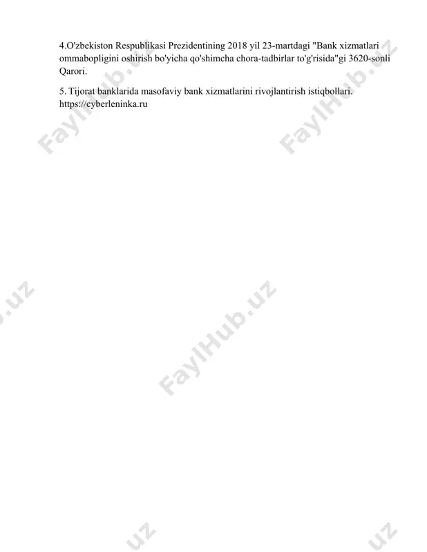 masofaviy bank xizmatlari - Page 5