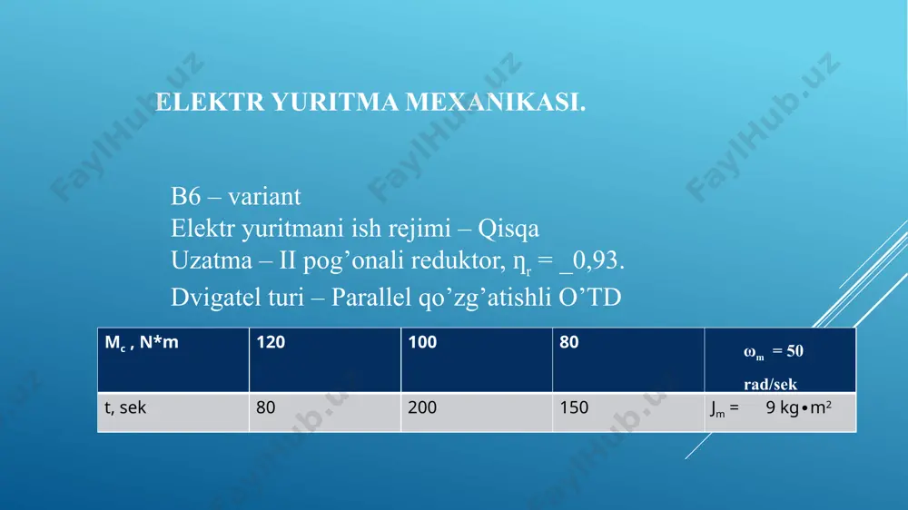 parallel qo’zg’atishli o’zgarmas tok dvigatelining elektr yuritmasini loyihalash - Page 4