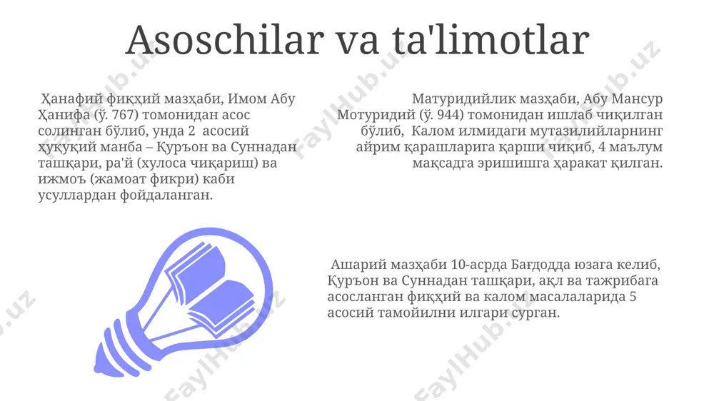 islom dinining aqidaviy yo`nalishlari va maktablari - Page 3