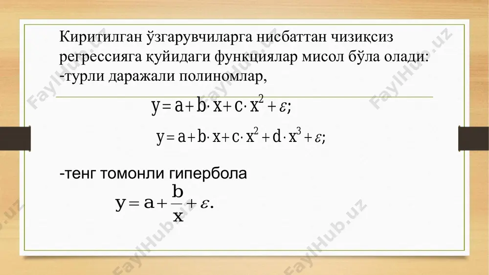 чизиқсиз регрессия - Page 3