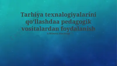 baholovchi tizimlar — PPTX