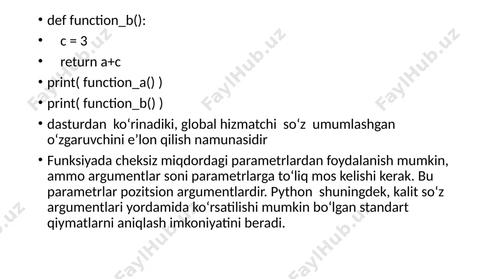 funksiyalar yaratish - Page 5