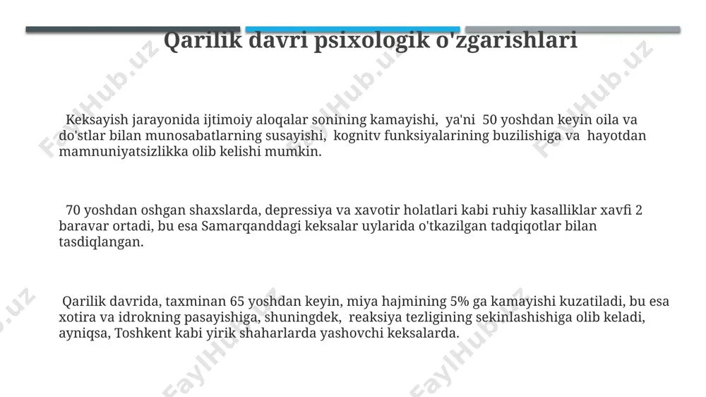 nafar bolaning 25%ida intellektual rivojlanishning yuqori darajasi, qolgan 75%ida esa o'rtacha yoki pastroq daraja kuzatilgan. bu farqlar oilaviy sharoit va ta'lim sifatiga bog'liq. psixologik rivojlanishning individual xususiyatlari, masalan, 5 yoshli bolalarning 70%ida kuzatilgan ijtimoiylashuv darajasi, 30%ida esa sezilarli farqlarni ko'rsatadi, bu esa genetik omillar va atrof-muhit ta'siriga bog'liq. foydalanilgan statistik ma'lumotlarga ko'ra, andijon viloyatida o'tkazilgan tekshiruvlarda 150 nafar o'quvchidan 40 nafari o'z tengdoshlariga nisbatan emotsiomal-irodaviy sohasida yuqori darajada rivojlanganligini ko'rsatdi. maktab yoshidagi bolaning psixologik rivojlanishi o'zbekiston maktablarida 8-9 yoshdagi bolalarda o'z-o'zini nazorat qilish va o'z-o'zini baholash qobiliyatlari rivojlanadi, ularning xatti-harakatlari ko'proq maqsadga yo'naltirilgan va tashqi ta'sirlarga kamroq bog'liq bo'ladi, bu esa toshkentdagi o'quv muassasalarida kuzatilgan. maktab yoshidagi bolaning xotirasi sezilarli darajada rivojlanadi, ular 10-15 ta so'zni yod olish qobiliyatiga ega bo'lib, andijondagi tajribalar shuni ko'rsatdiki, bolalar o'qituvchining ko'rsatmalari va takrorlashlar soniga bog'liq holda ma'lumotlarni yaxshiroq eslab qolishadi. maktab yoshidagi bolalarda (7-10 yosh) mantiqiy fikrlashning rivojlanishi kuzatiladi, ular sodda matematik masalalarni …