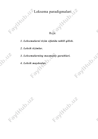 leksemaparadigmalari — DOC