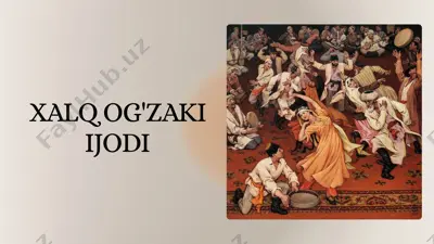xalq og'zaki ijodi — PPTX