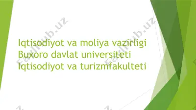 xufyona iqtisodiyot — PPTX