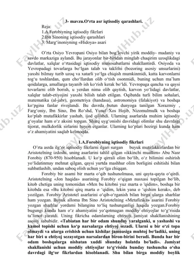 o'rtasi iqtisodiy qarashlar — DOCX