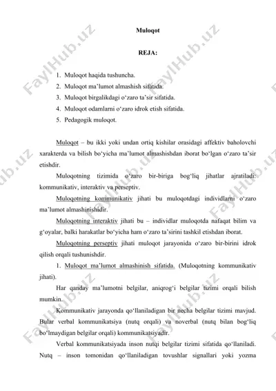 pedagogik muloqot — DOCX