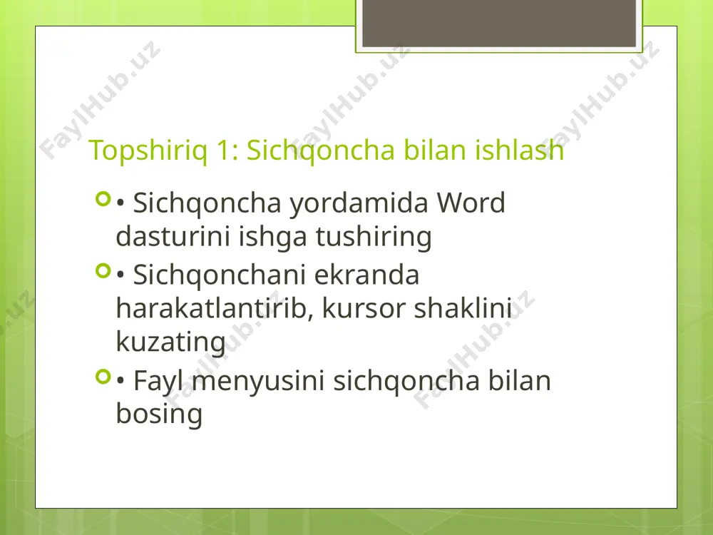 sichqoncha va klaviaturadan foydalanish - Page 5