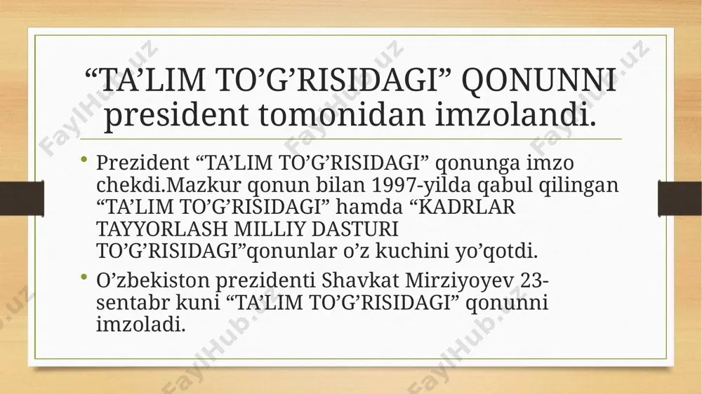 ta’lim to’g’risidagi qonunni mazmuni - Page 3