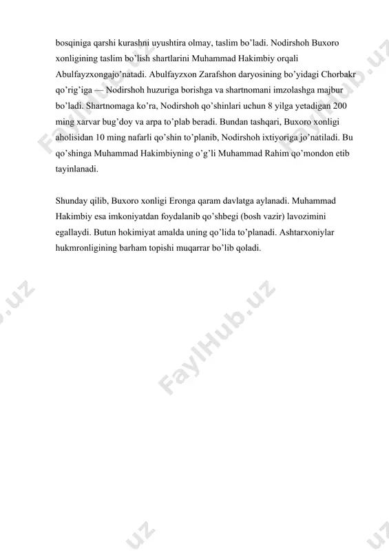xviii asrning birinchi yarmida buxoro xonligi - Page 5