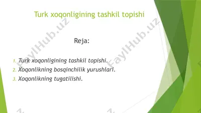 turk xoqonligining tashkil topishi — PPTX