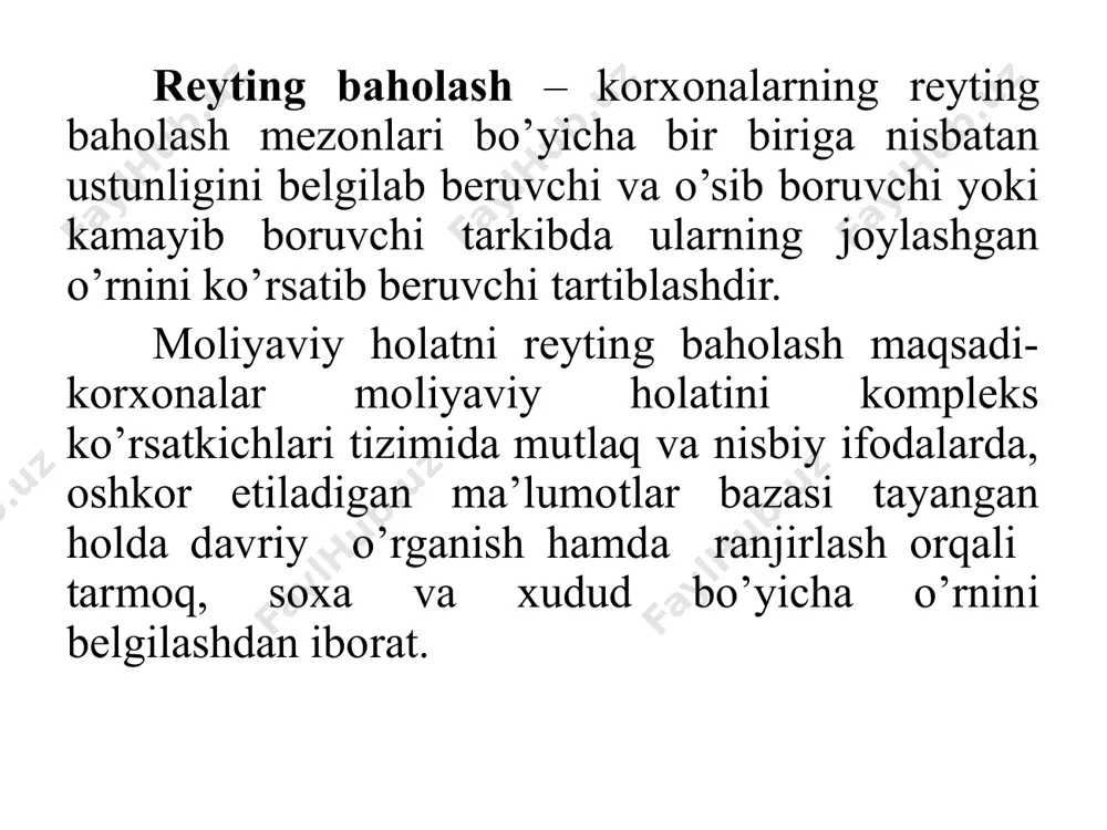 anlovlarda erishgan natijalari 3. xorijiy buyurtmalar asosida ishlab chiqilgan loyihalar soni 4. boshqa murakkablik toifasiga tegishli ishlab chiqilgan loyihalar soni 5. loyihalarni ekspertizadan o‘tkazish natijalari 6. obyektlarning eskiz loyihalarini shaharsozlik kengashida ko‘rib chiqilish natijalari 7. amalga oshirilgan mualliflik nazoratinatijalari 8. qurilish sohasida nazorat inspeksiyasining taqdimnomalari 1. ishlab chiqarish samaradorligi jami bajarilgan ishlar qiymati 2. bino va inshootlar maydoni 3. litsenziyalangan daturiy ta’minotlar 4. “bim” texnologiyalariga asoslangan litsenziyalangan dasturiy ta’minotlar 5. zamonaviy kompyuter va noutbuklar soni 6. nusxa olish va ko‘chirish texnikalari mavjudligi 7. boshqa turdagi texnikalar, asbob-uskunalar, laboratoriya jihozlari 8. bajarilgan ish hajmining har bir xodimga to‘g‘ri keladigan miqdori t/r guruh mezoni mezonlar ko‘rsatkichlar 1. kadrlar siyosati salohiyat jami ishchilari soni 2. tashkilotdagi rahbar xodimlar soni (mutaxassisliklar kodi bo‘yicha) 3. muhandis-texnik xodimlar soni (mutaxassisliklar kodi bo‘yicha) 4. texnik ishlab chiqarish yo‘nalishi bo‘yicha xodimlar soni (mutaxassisliklar kodi bo‘yicha) 5. qurilish obyektlarida ishlayotgan xodimlar soni (mutaxassislik va kasblar kodi bo‘yicha) 6. sifat …