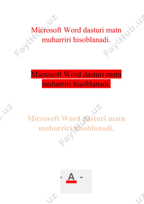 microsoft word dasturi matn muharriri - Page 2