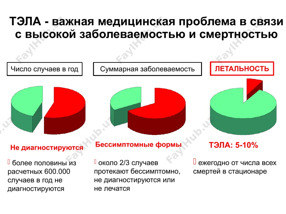t pri tromboembolii krupnix vetvey legochnoy arterii infarkt legkogo pri tromboembolii dolevix i segmentarnix arteriy xronicheskaya legochnaya gipertenziya pri retsidiviruyushey tromboembolii melkix vetvey legochnoy arterii klinicheskaya kartina tela ☝ z a p o m n i t e dlya tela ni odnogo patognomonichnogo simptoma net ! diagnostika tela postanovka diagnoza tela i osnovani na umenii vracha ispolzovat dannie anamneza, ob'ektivnie priznaki, otsenku riska, dannie instrumentalnix issledovaniy i nastorojennosti v otnoshenii tela! naibolee xarakternie klinicheskie priznaki tela vnezapnaya odishka odishka v sochetanii s bolyu v grudnoy kletke taxikardiya tsianoz otsutstvie etix simptomov stavit pod somnenie diagnoz tela! simptomi i priznaki tela jalobi prisutstvuyut narusheniya dixaniya 80% bol (plevralnaya) 52% bol (zagrudinnaya) 12% kashel 20% sinkopalnoe sostoyanie 19% krovoxarkane 11% simptomi prisutstvuyut taxipnoe ≥ 20/min 70% taxikardiya > 100/min 26% prizaki tromboza glubokix ven 15% tsianoz 11% lixoradka (> 38,5°s) 7% chastota simptomov tela po dannim registra icoper, % odishka 82 taxikardiya …