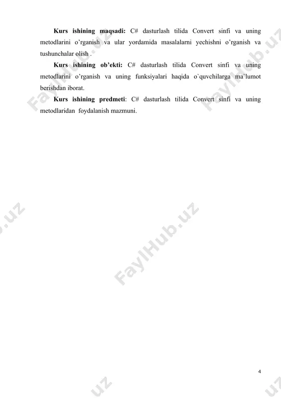 tashqari boshqa har qanday turi string .boshqa har qanday turdagi dan ishlab chiqarishni tashqari string uchun, datetime .a formatexception . bu satr qiymatini har qanday boshqa asosiy turga aylantirish urinishi muvaffaqiyatsiz tugaganda sodir bo'ladi, chunki satr to'g'ri formatda emas. istisno quyidagi konversiyalar uchun belgilanadi:a string bir aylanadi kerak boolean qiymati teng emas boolean.truestring yoki boolean.falsestring .bir aylanadi kerak a string char qiymati bir necha belgilar tashkil topgan.har qanday raqamli turga o'tkaziladigan satr haqiqiy raqam sifatida tan olinmaydi.datetime- ga o'tkaziladigan satr haqiqiy sana va vaqt qiymati sifatida tan olinmaydi.muvaffaqiyatli konvertatsiya. oldingi natijalarda ko'rsatilmagan ikki xil bazaviy turdagi konversiyalar uchun barcha kengaytirilgan konversiyalar va shuningdek, ma'lumotlarning yo'qolishiga olib kelmaydigan barcha toraytirilgan konversiyalar muvaffaqiyatli bo'ladi va usul maqsadli tayanch turining qiymatini qaytaradi. an overflowexception . bu toraytirilgan konvertatsiya ma'lumotlarning yo'qolishiga olib keladigan bo'lsa sodir bo'ladi. masalan, qiymati 10000 bo'lgan int32 nusxasini bayt turiga o'zgartirishga urinish overflowexceptionni tashlaydi, chunki 10000 bayt ma'lumotlar turi doirasidan …