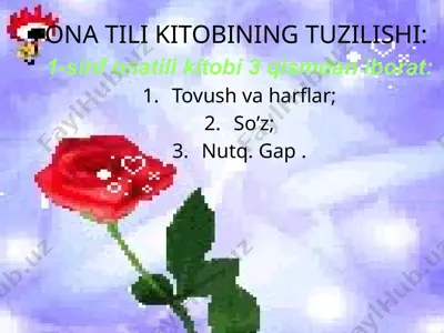ona tili kitobining tuzilishi — PPTX