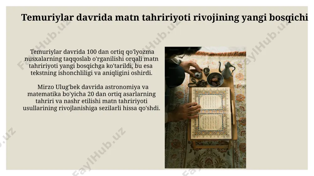 temuriylar davri matinshunoslik fanining rivojida yangi bosqich - Page 5