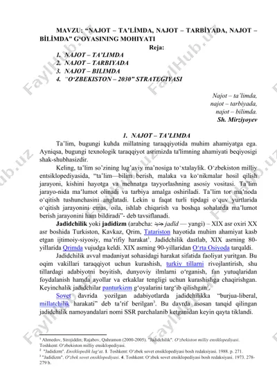 najot – ta’limda — DOC