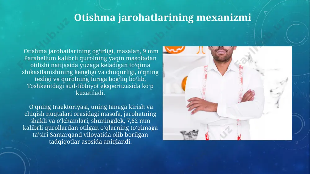 sud tibbiy ekspertizasida òq otar quroldan jarohatlanish mexanizmi - Page 5
